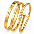 Golden Elegance – Crystal Embellished Nail Bangle Set