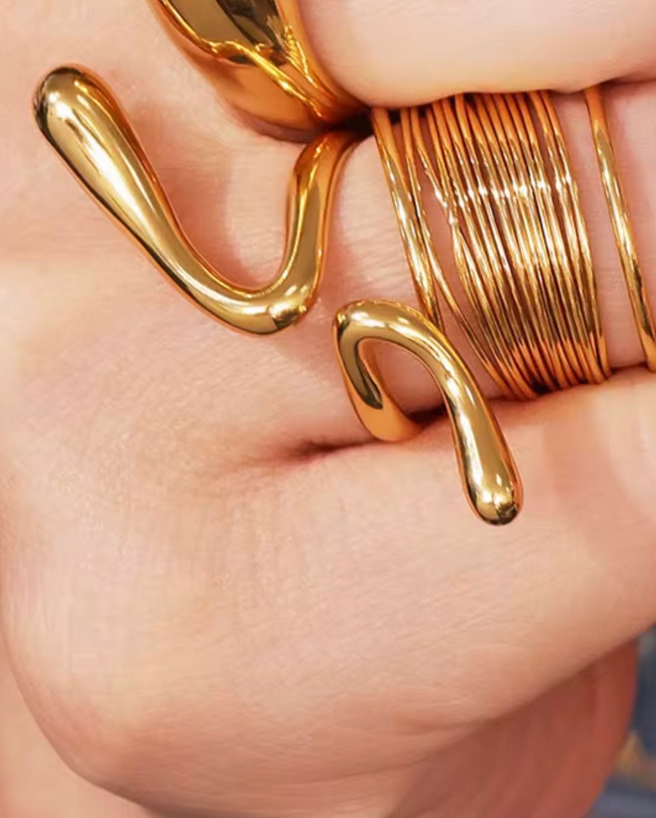 Modern Sculptural Open Ring
