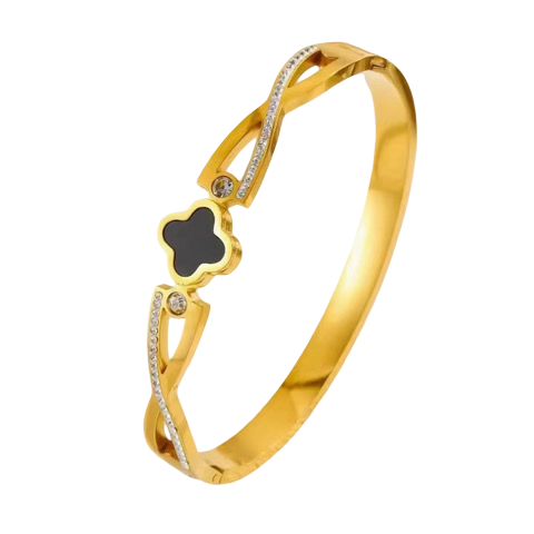 Elegant Infinity Clover Bangle