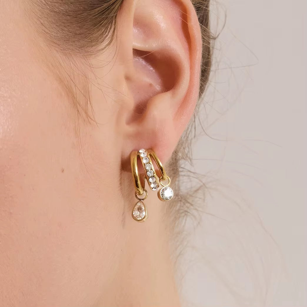 Radiant Confidence Crystal Drop Earrings
