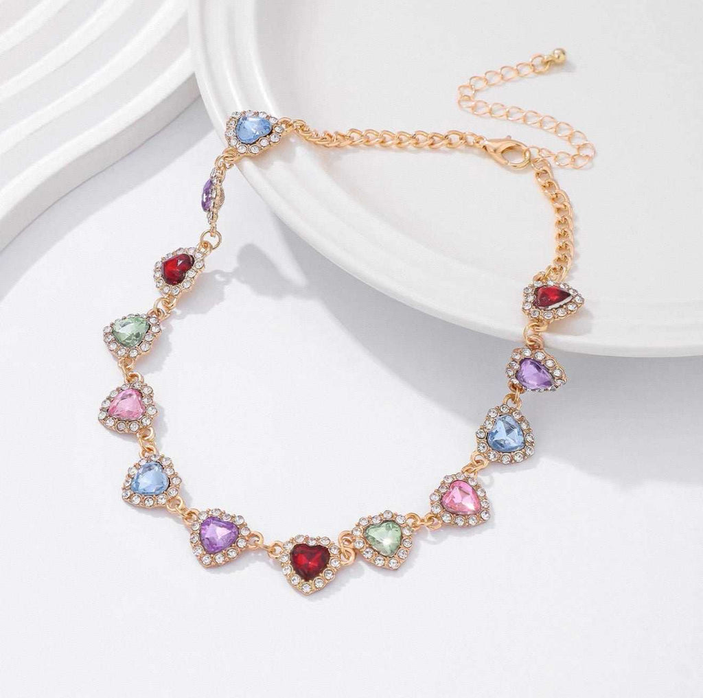 Multi-Colour Heart Crystal