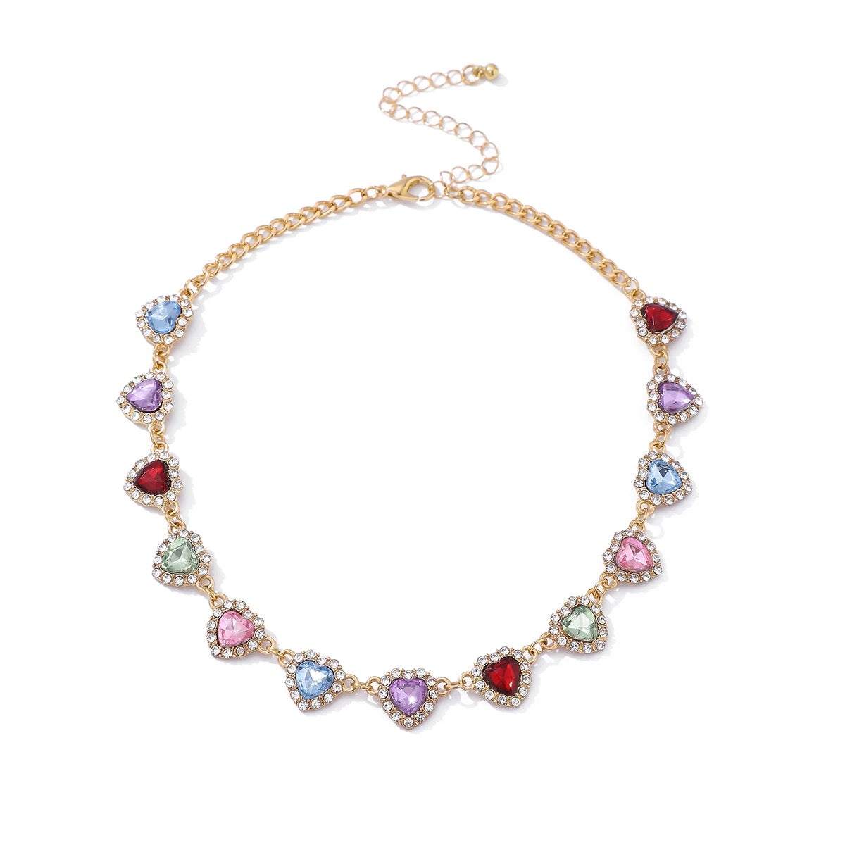 Multi-Colour Heart Crystal