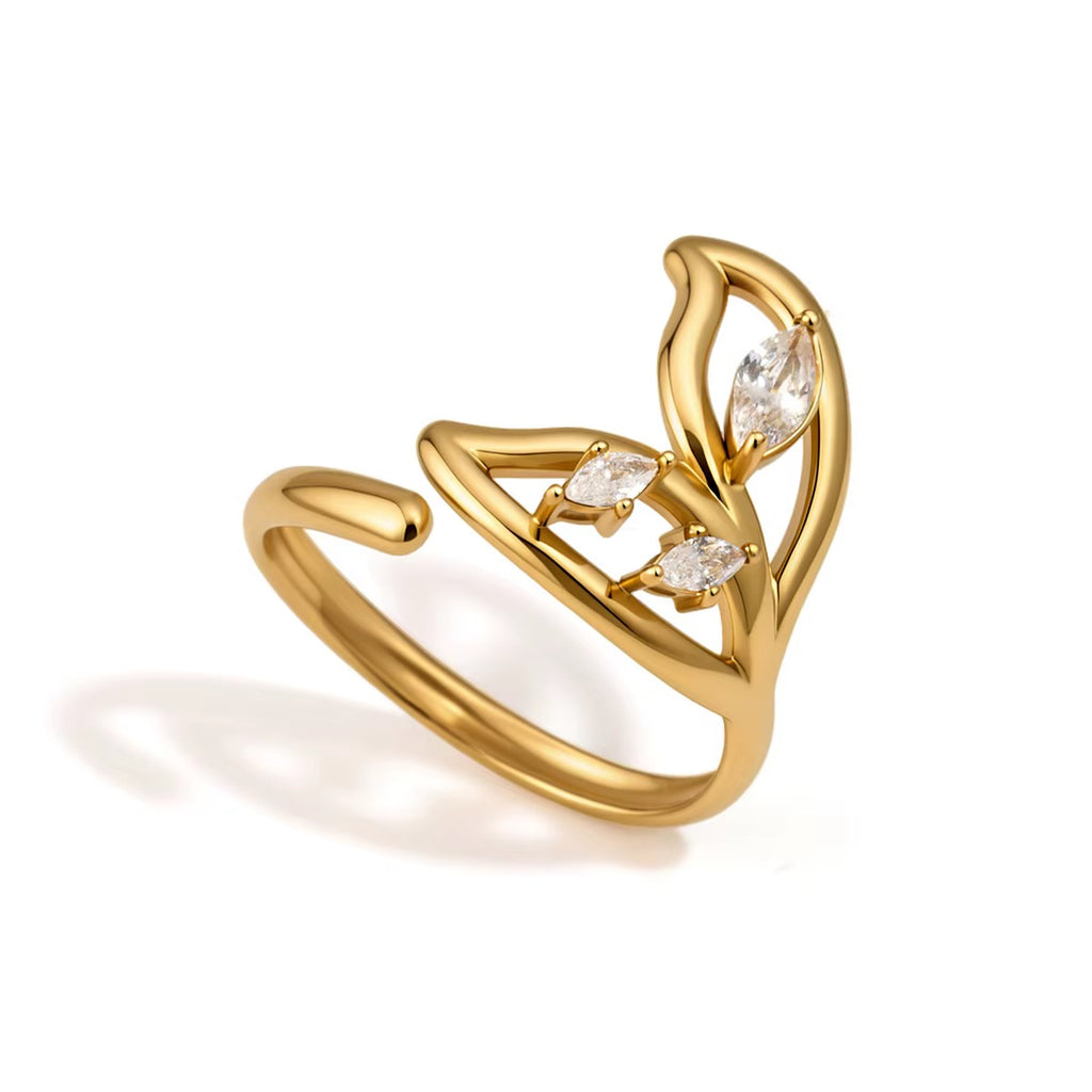 Marquise Cubic Zirconia Ocean Ring