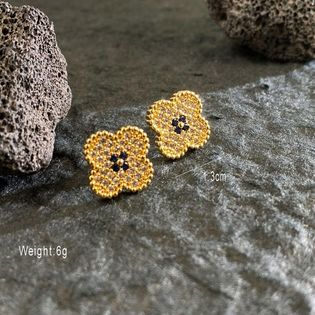 Golden Floral Blossom Jewellery Set