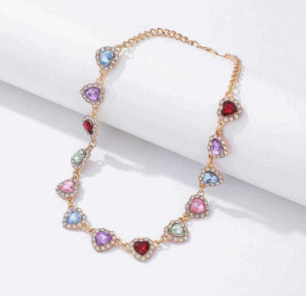 Multi-Colour Heart Crystal