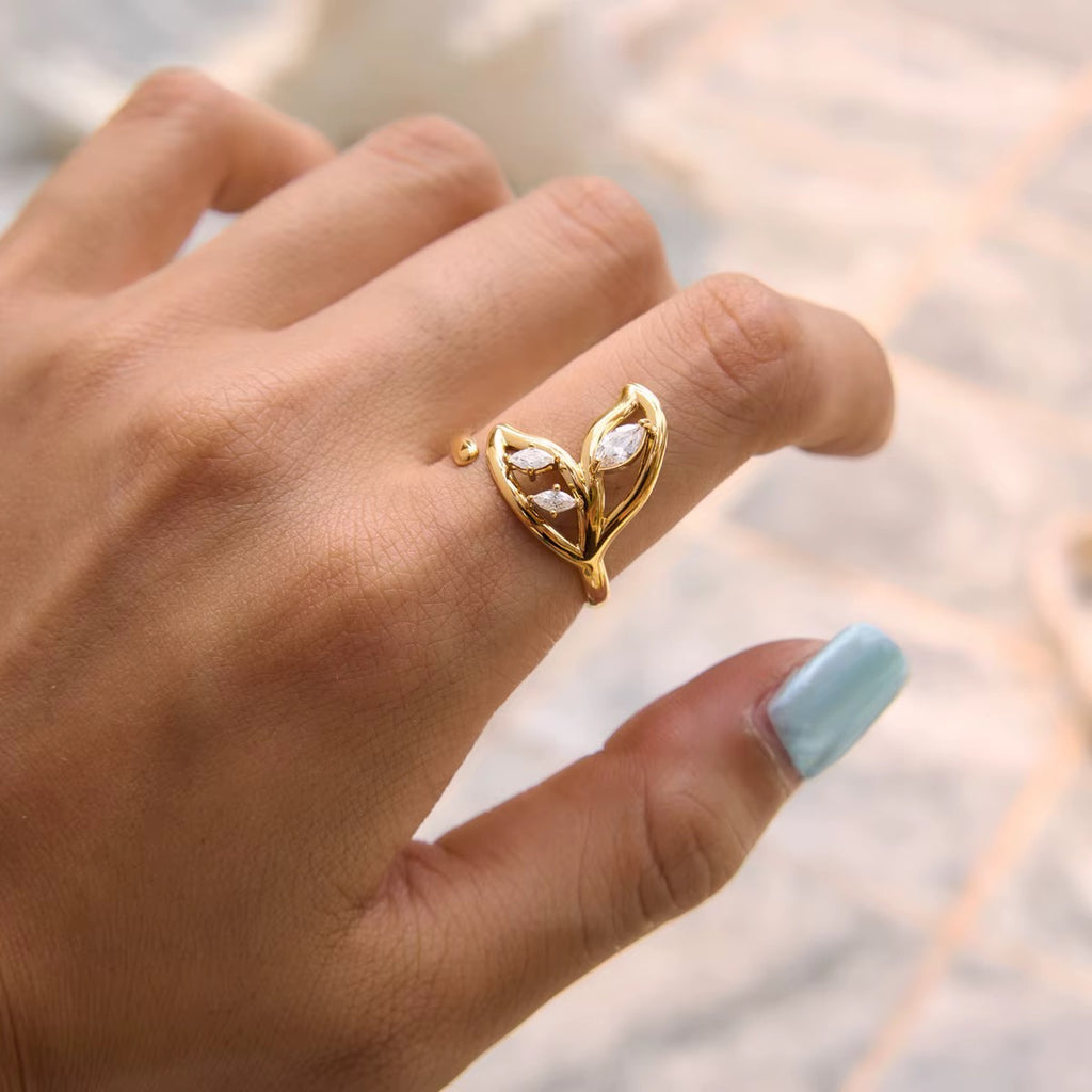 Marquise Cubic Zirconia Ocean Ring