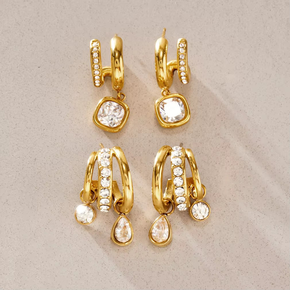 Radiant Confidence Crystal Drop Earrings
