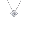 Classic Delicate Flower Zircon Necklace & Earring Set