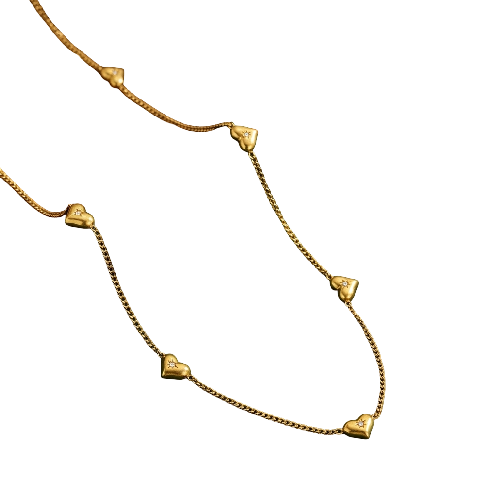 The Amara Hearts Necklace
