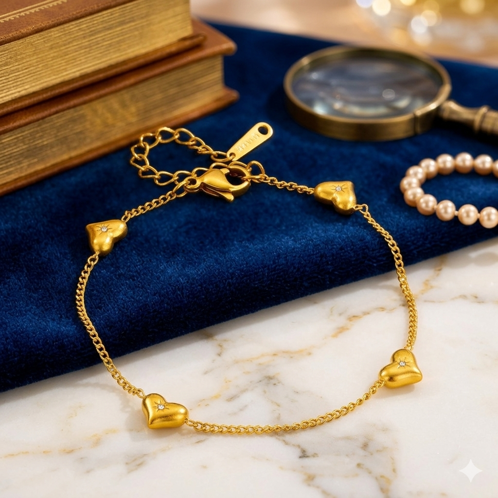 The Amara Hearts Bracelet