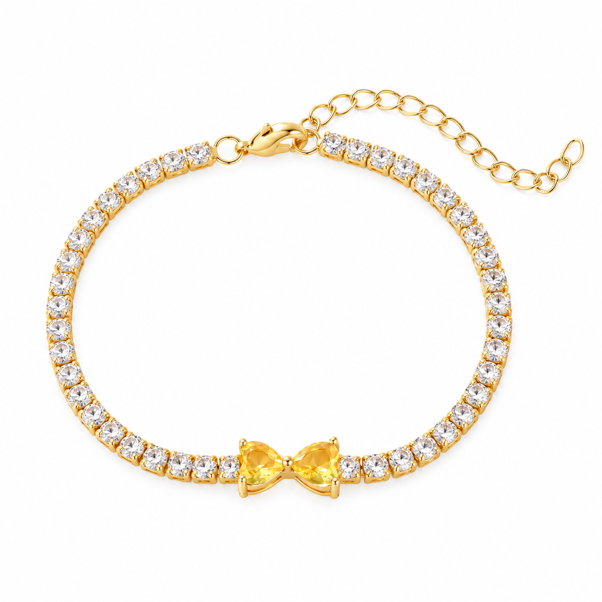 Colourful Bow Tennis Bracelets