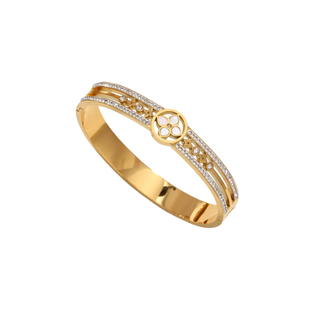 Elegant Gold-Plated and Diamond Bracelet | Christmas Gift | Birthday