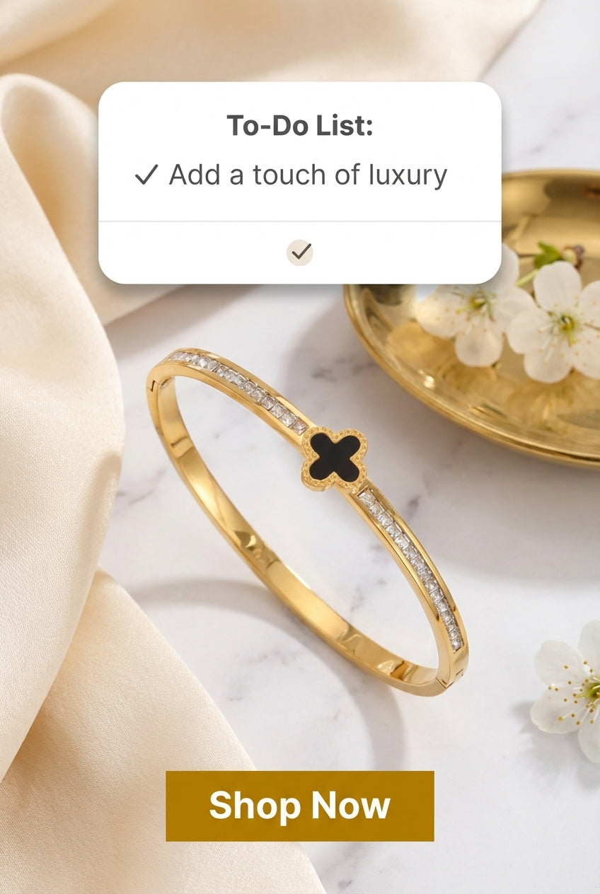 Luxe Clover Bangle