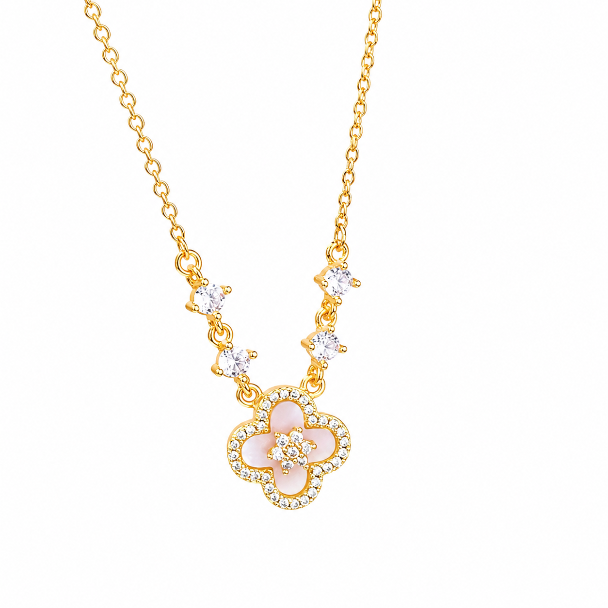 Elegant Gold Flower Jewellery Set for Women