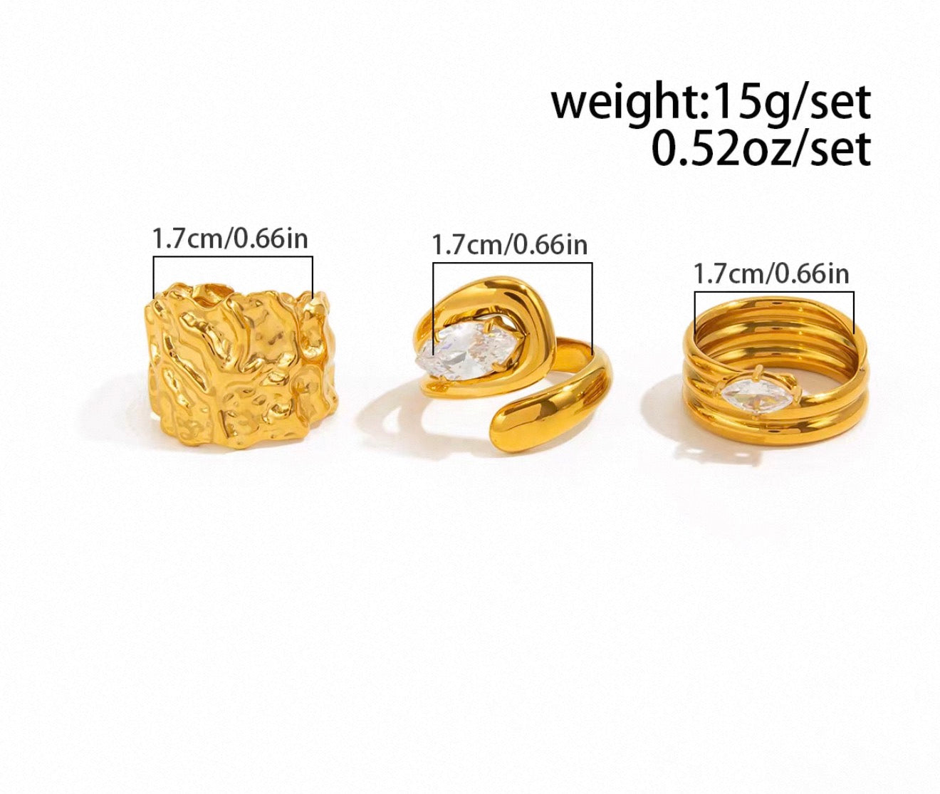 Elegant Gold-Plated Rings