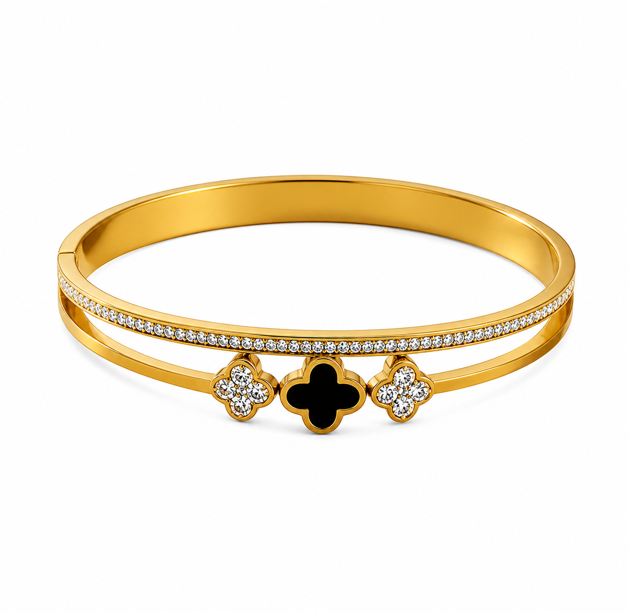 Élora Clover Gold Bangle