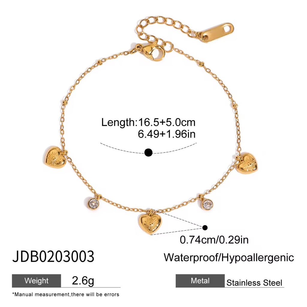 Veloura Heart Drop Bracelet