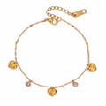 Minimalist bangle in 18k gold, gold charm bracelet for women, gold bracelet with zirconia, gold tennis bracelet