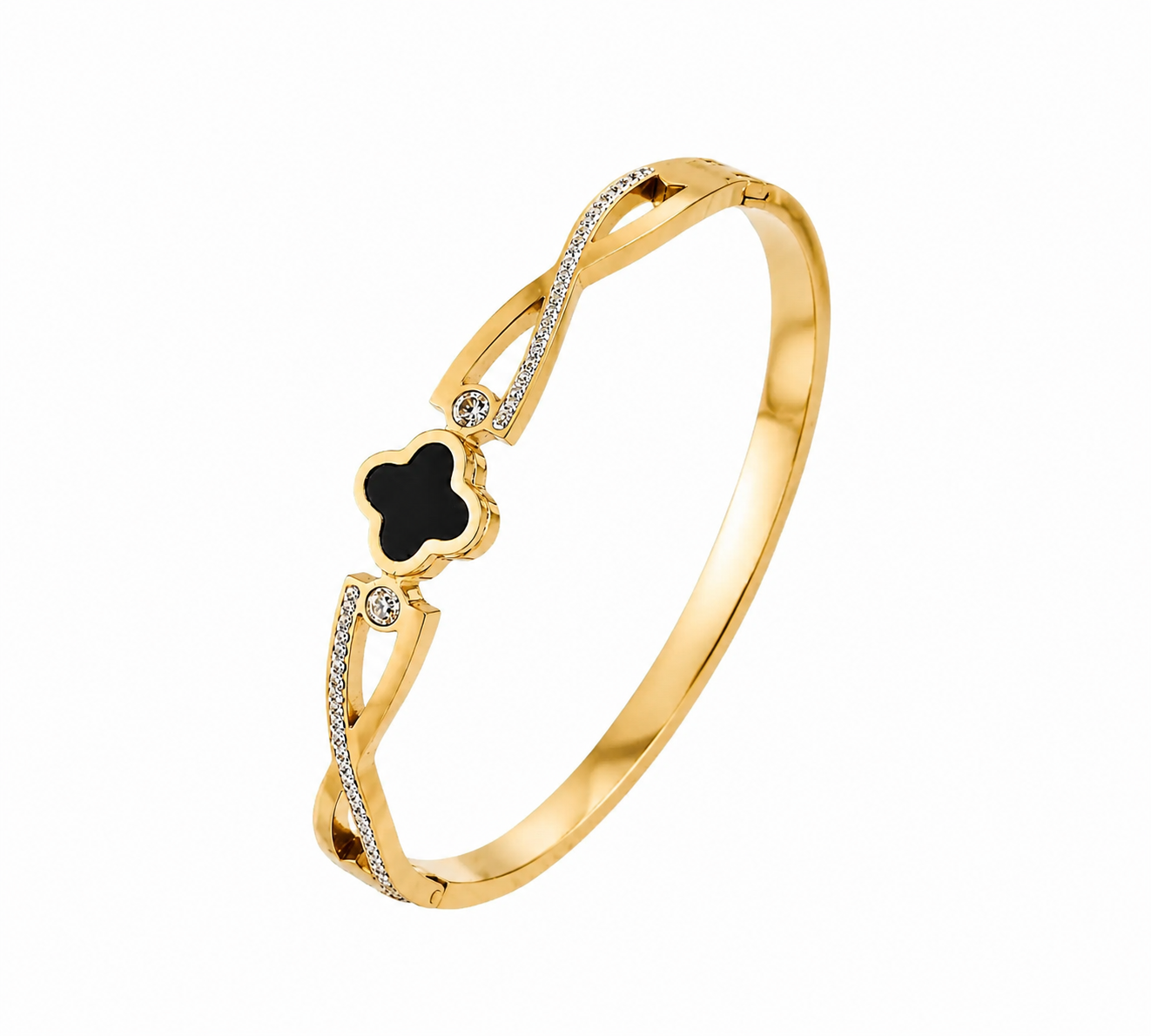 Elegant Infinity Clover Bangle