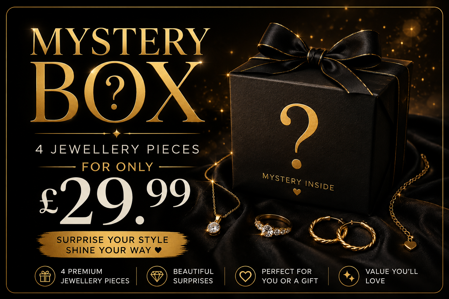 Mystery Box-4 pieces of jewellery