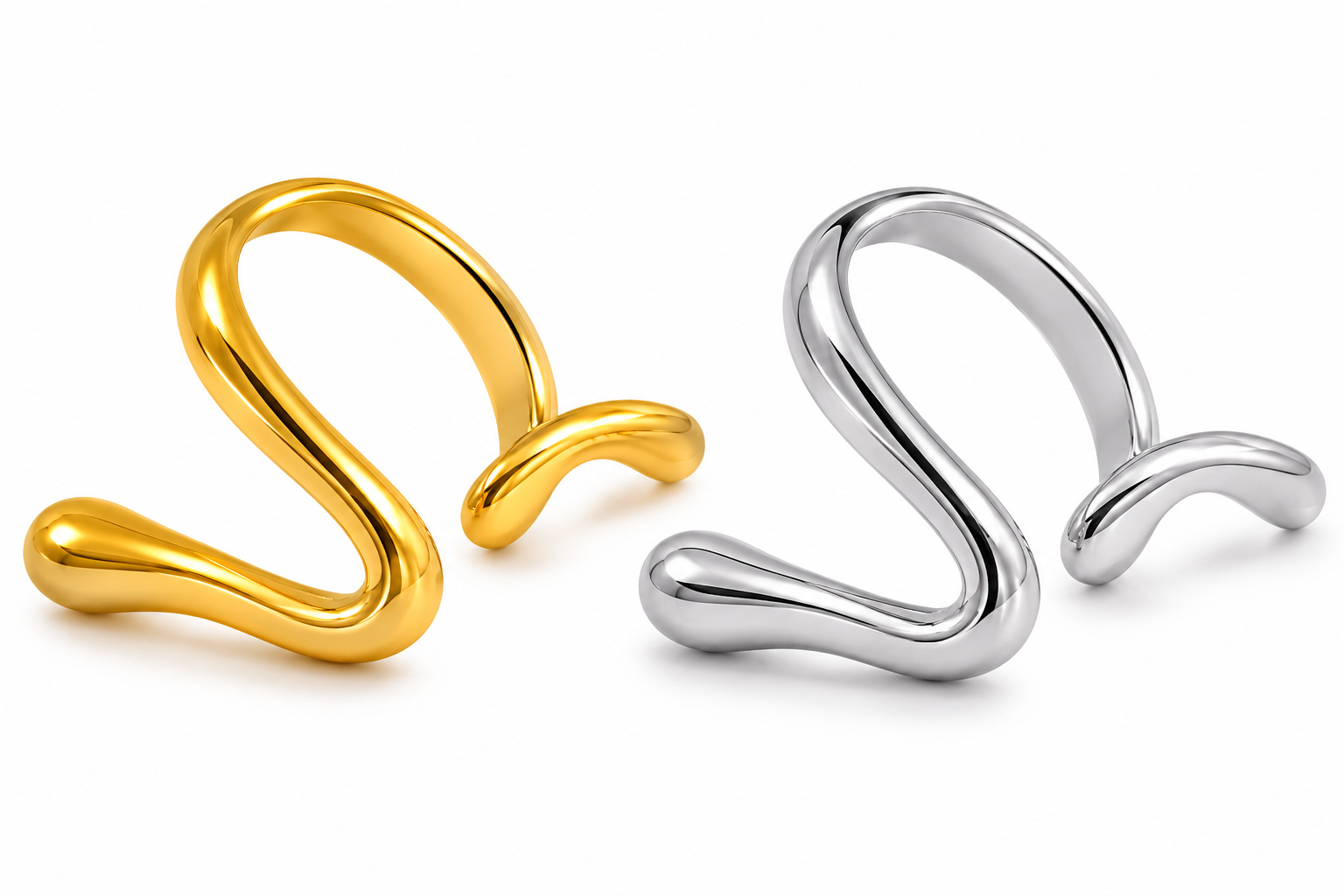 Modern Sculptural Open Ring