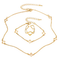 Minimalist Clover Motif Necklace, Bracelet & Ring Set