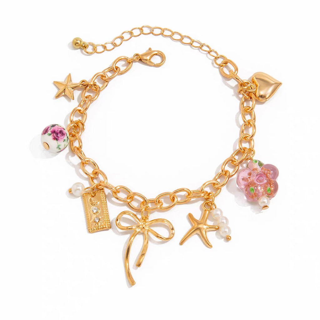 Golden Garden Charm Bracelet