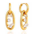 Luxe Chain Crystal Drop Earrings