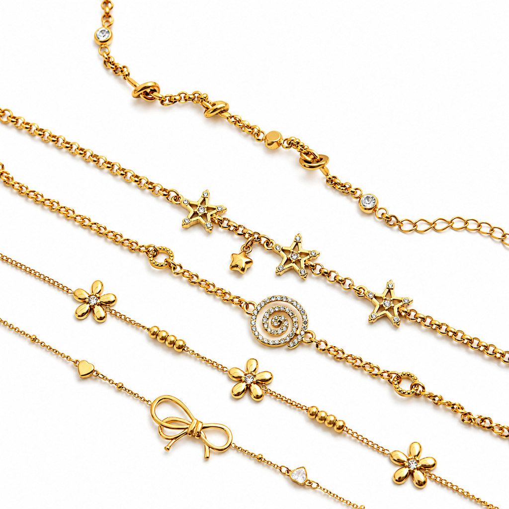 Stainless Steel Gold Knot Chain Bracelet for Women – Waterproof, Tarnish-Resistant & Hypoallergenic Adjustable Bracelet