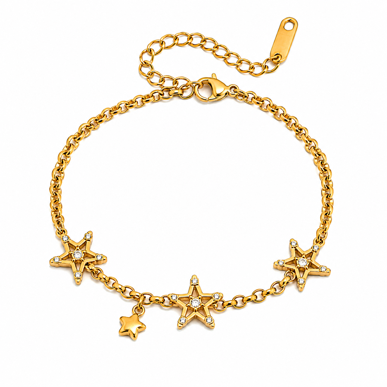 Stainless Steel Gold Knot Chain Bracelet for Women – Waterproof, Tarnish-Resistant & Hypoallergenic Adjustable Bracelet