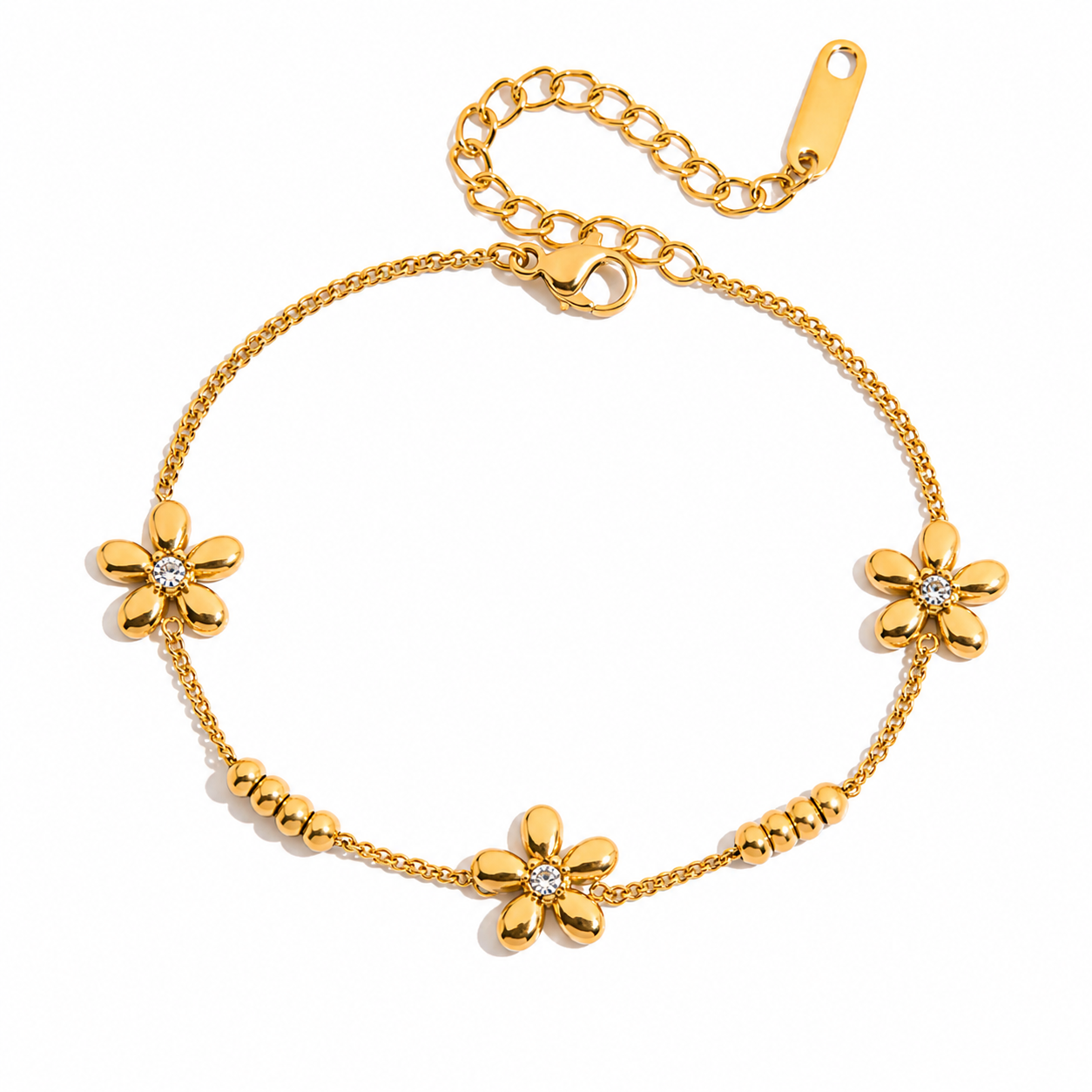Stainless Steel Gold Knot Chain Bracelet for Women – Waterproof, Tarnish-Resistant & Hypoallergenic Adjustable Bracelet