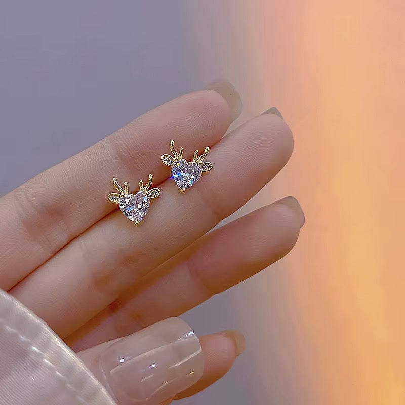 925 Sterling Silver Princess Cut Stud Earrings for Women